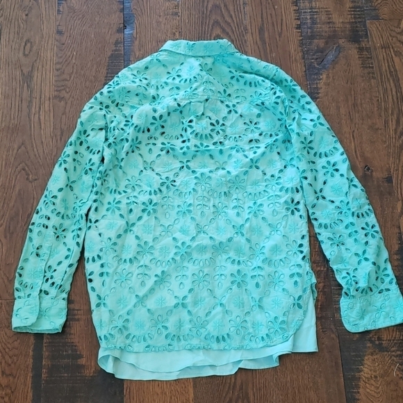 J. Crew Button-up shirt in embroidered AJ384 - Picture 4 of 4